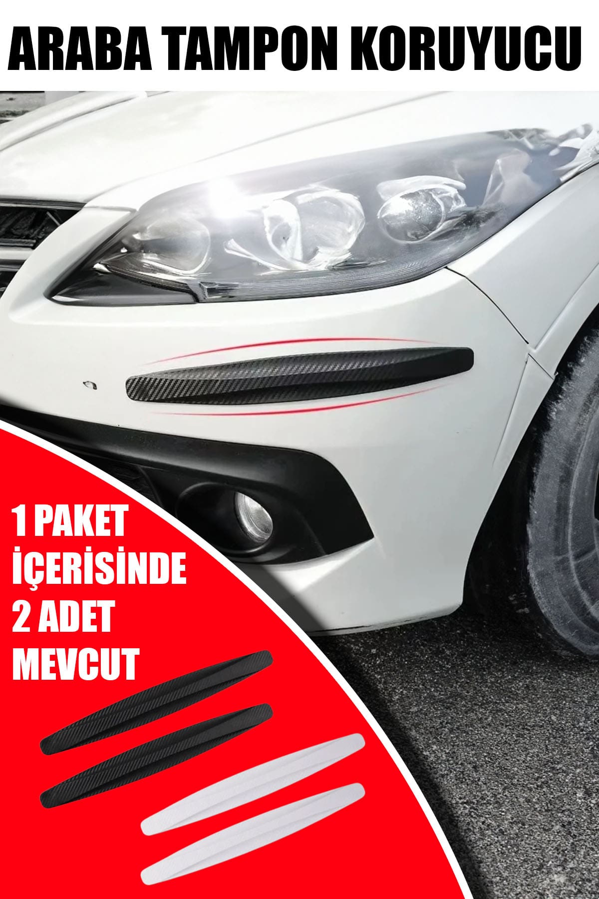 🚘KARBON DESENLİ ARABA TAMPON KORUYUCU - dibidip