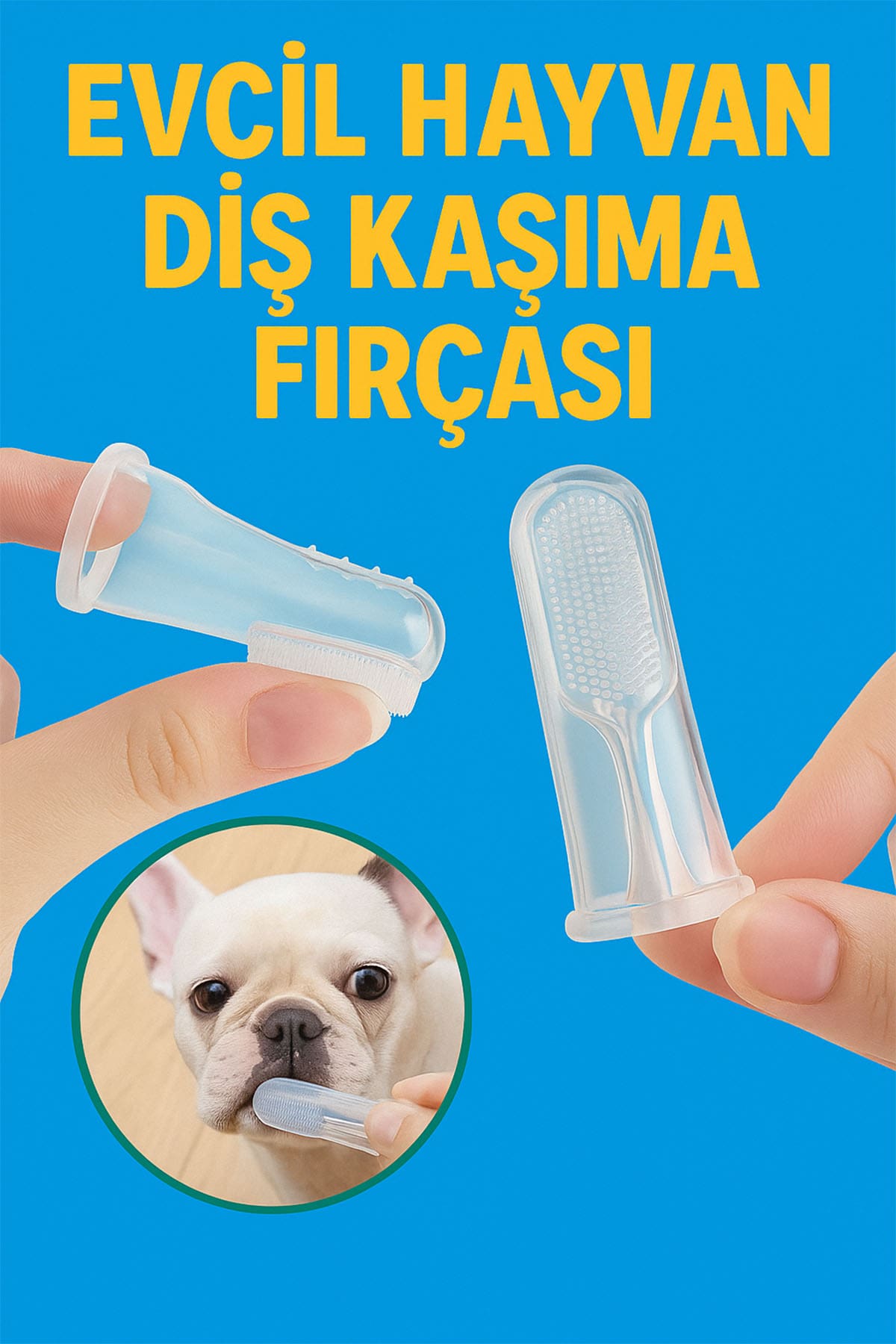 🐶EVCİL HAYVAN DİŞ KAŞIMA FIRÇASI - dibidip