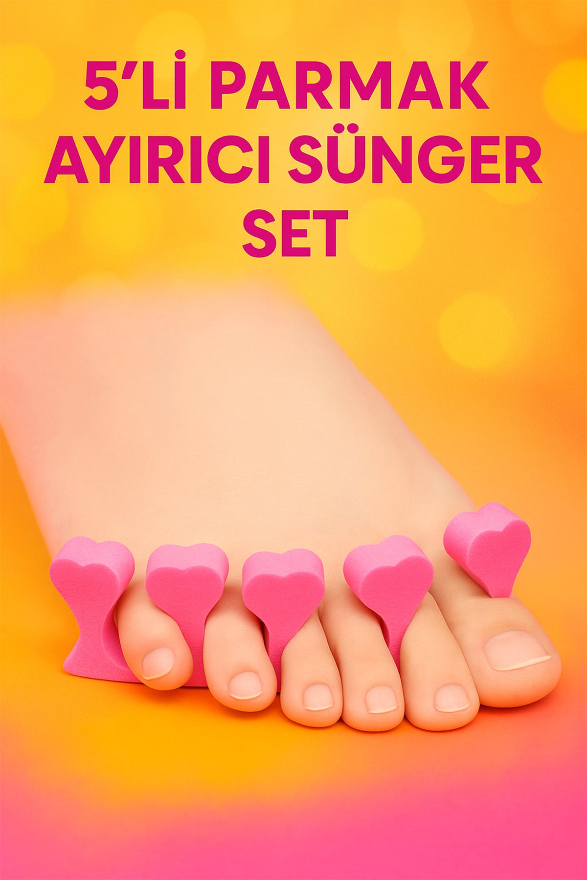 💅5'Lİ PARMAK AYIRICI SÜNGER - dibidip