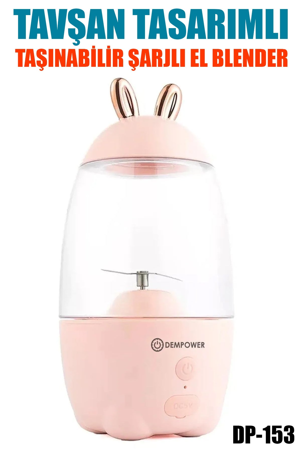 🐇TAVŞAN TASARIMLI ŞARJLI BLENDER - dibidip