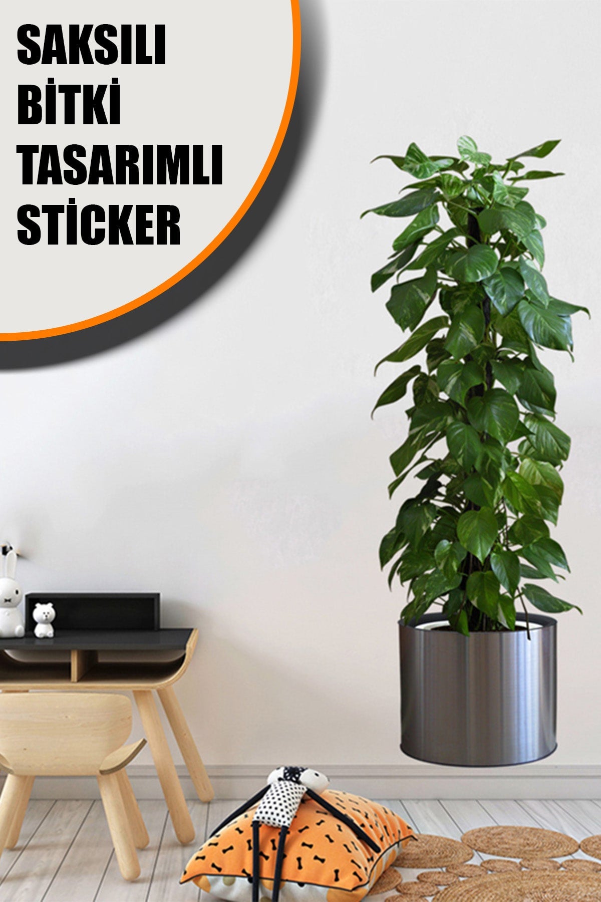 🪴SAKSILI BİTKİ TASARIMLI STİCKER - dibidip
