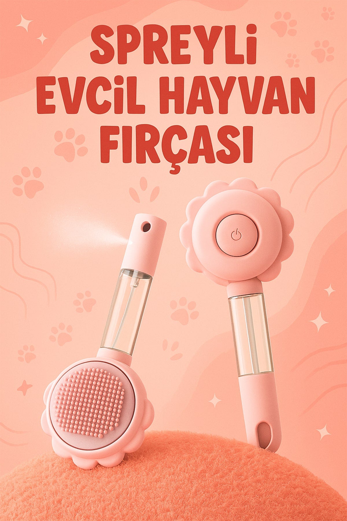 🐾SPREYLİ EVCİL HAYVAN FIRÇASI - dibidip