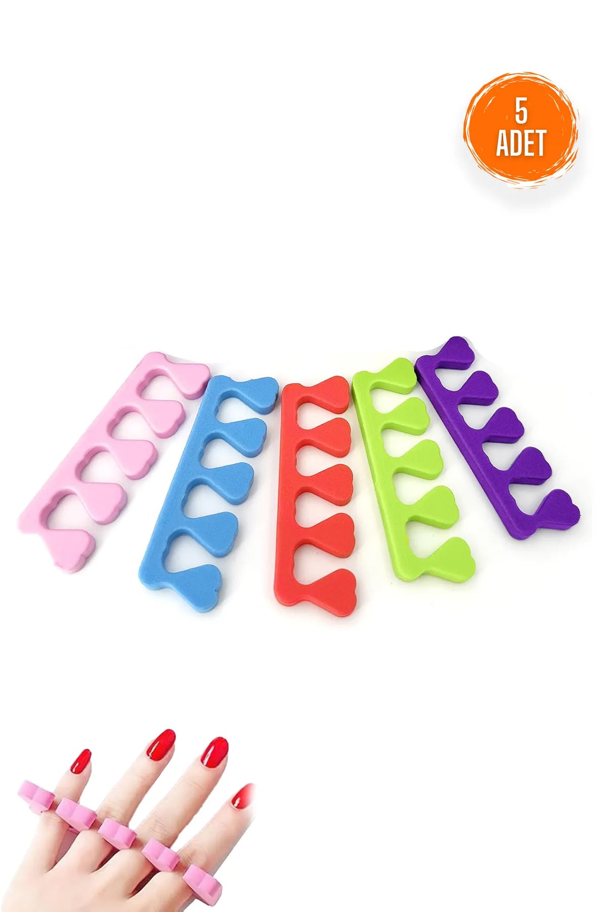 💅5'Lİ PARMAK AYIRICI SÜNGER - dibidip