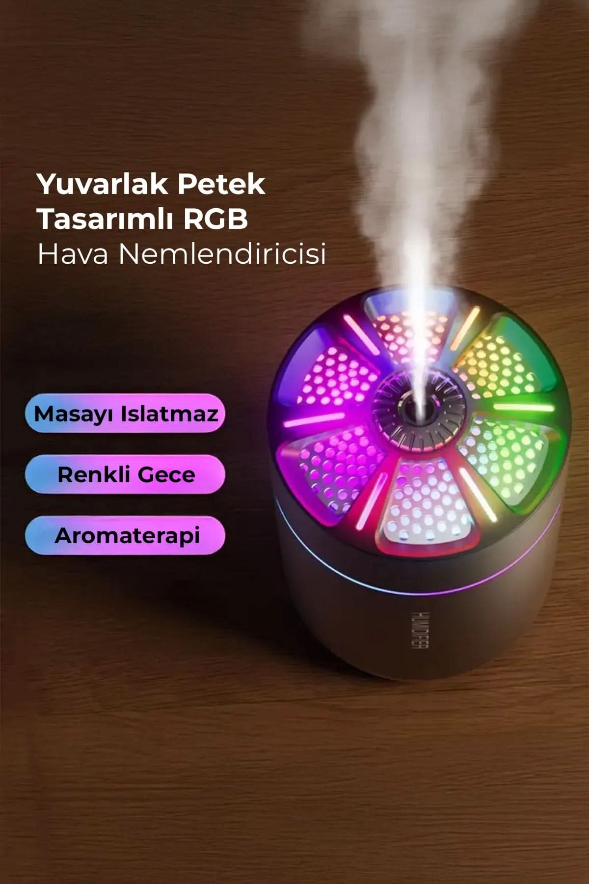 🌈YUVARLAK RGB BUHAR MAKİNESİ - dibidip