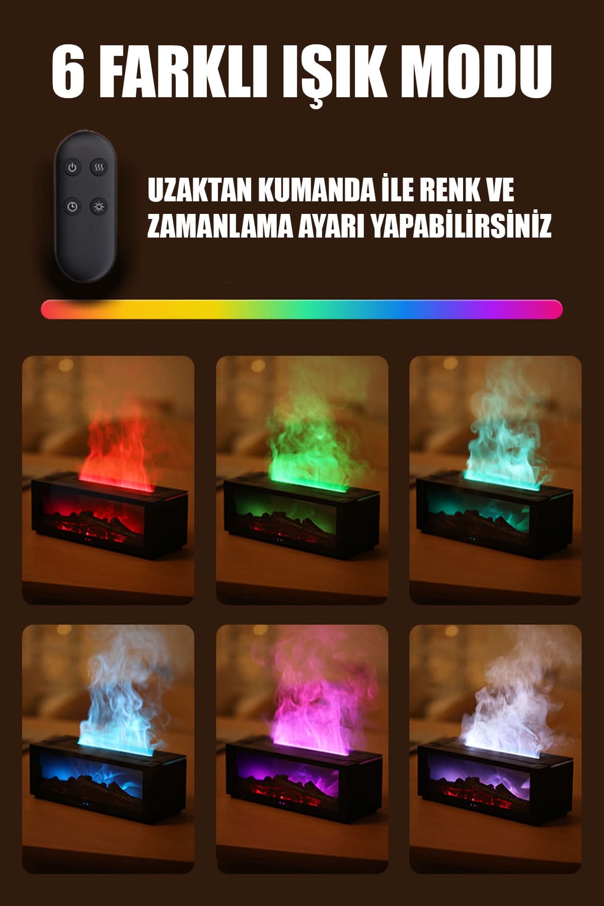 🔥MASAÜSTÜ ŞÖMİNE VE HAVA NEMLENDİRİCİ - dibidip