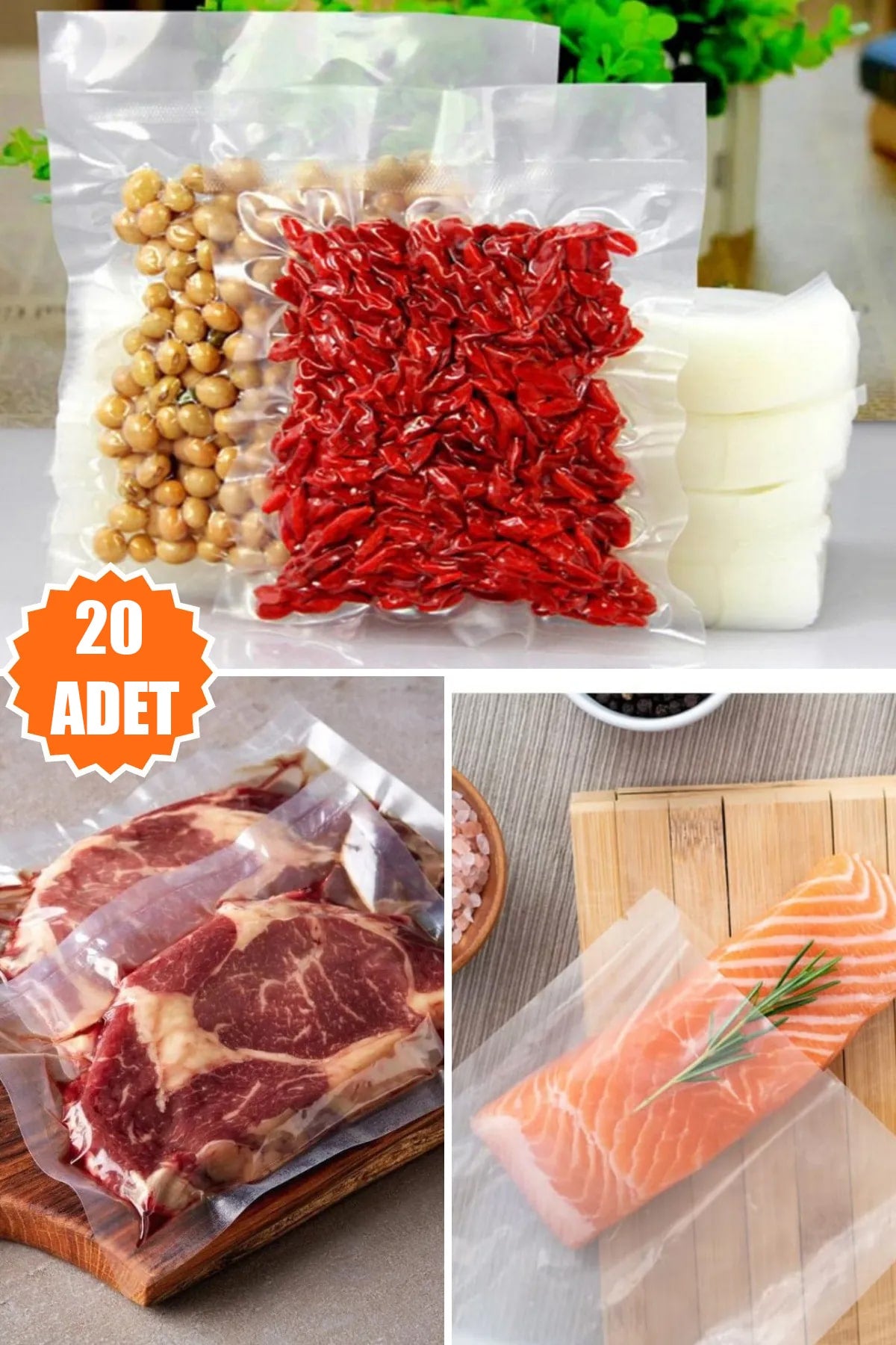 📦20 Lİ PAKET VAKUM POŞETİ - dibidip