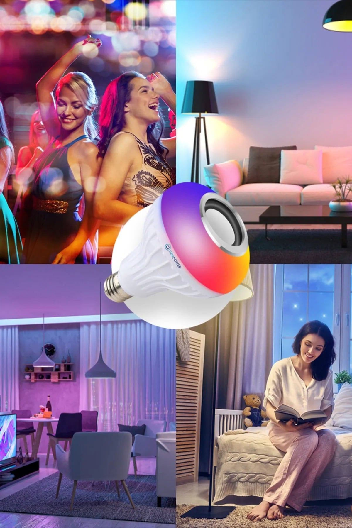 🎶KUMANDALI BLUETOOTHLU LED LAMBA - dibidip