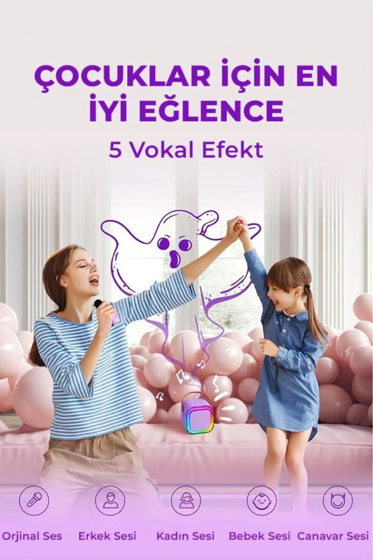 🎶KARAOKE MİKROFON VE HOPARLÖR SET - dibidip