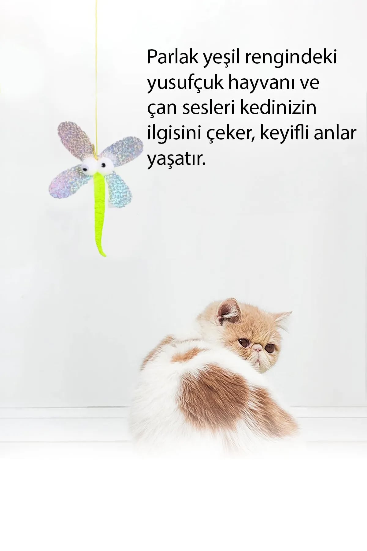 🐱KELEBEK ELASTİK KEDİ OYUN OLTASI - dibidip