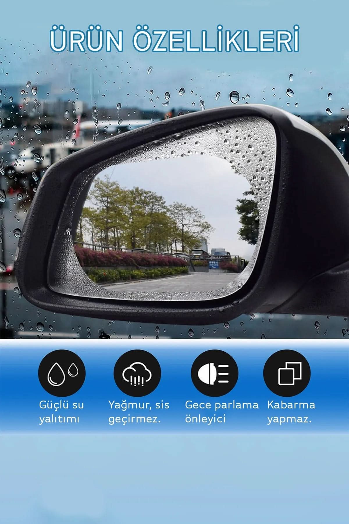 🌧️ Araç Buğu Önleyici Film (2 Adet) - dibidip