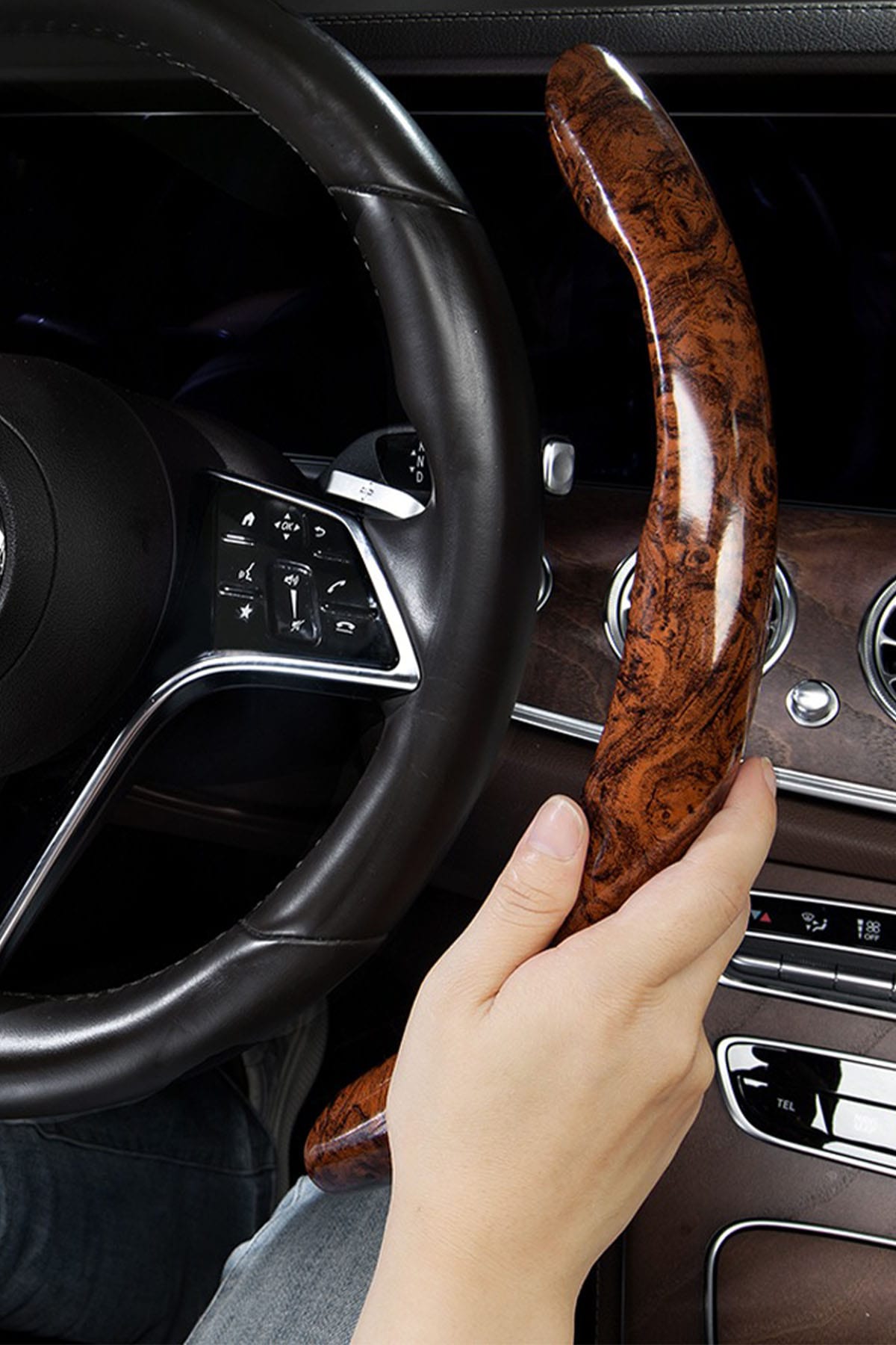 🚗AHŞAP TASARIMLI DİREKSİYON KILIFI - dibidip