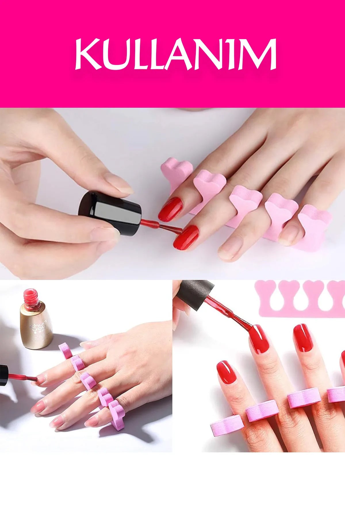 💅5'Lİ PARMAK AYIRICI SÜNGER - dibidip