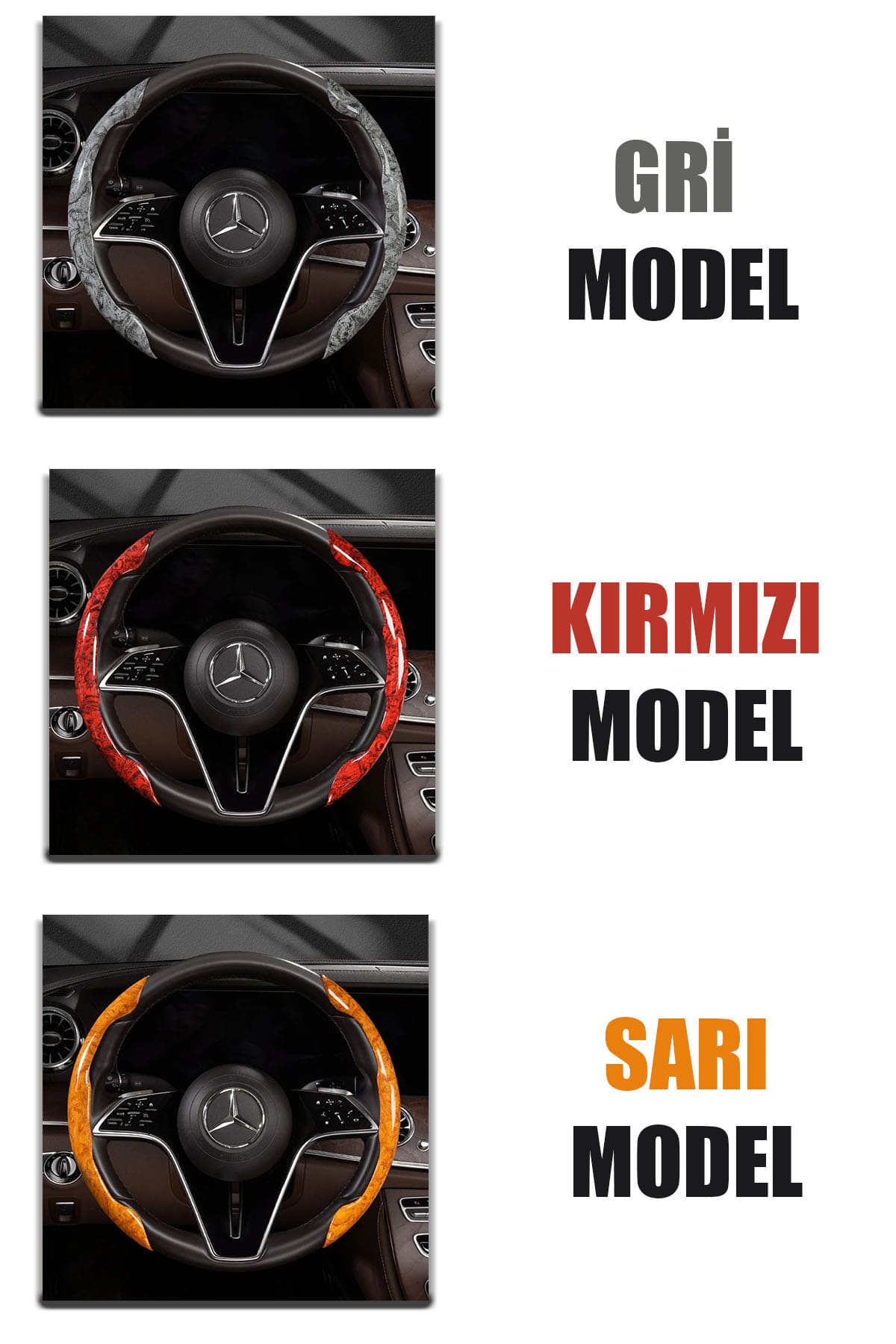 🚗AHŞAP TASARIMLI DİREKSİYON KILIFI - dibidip
