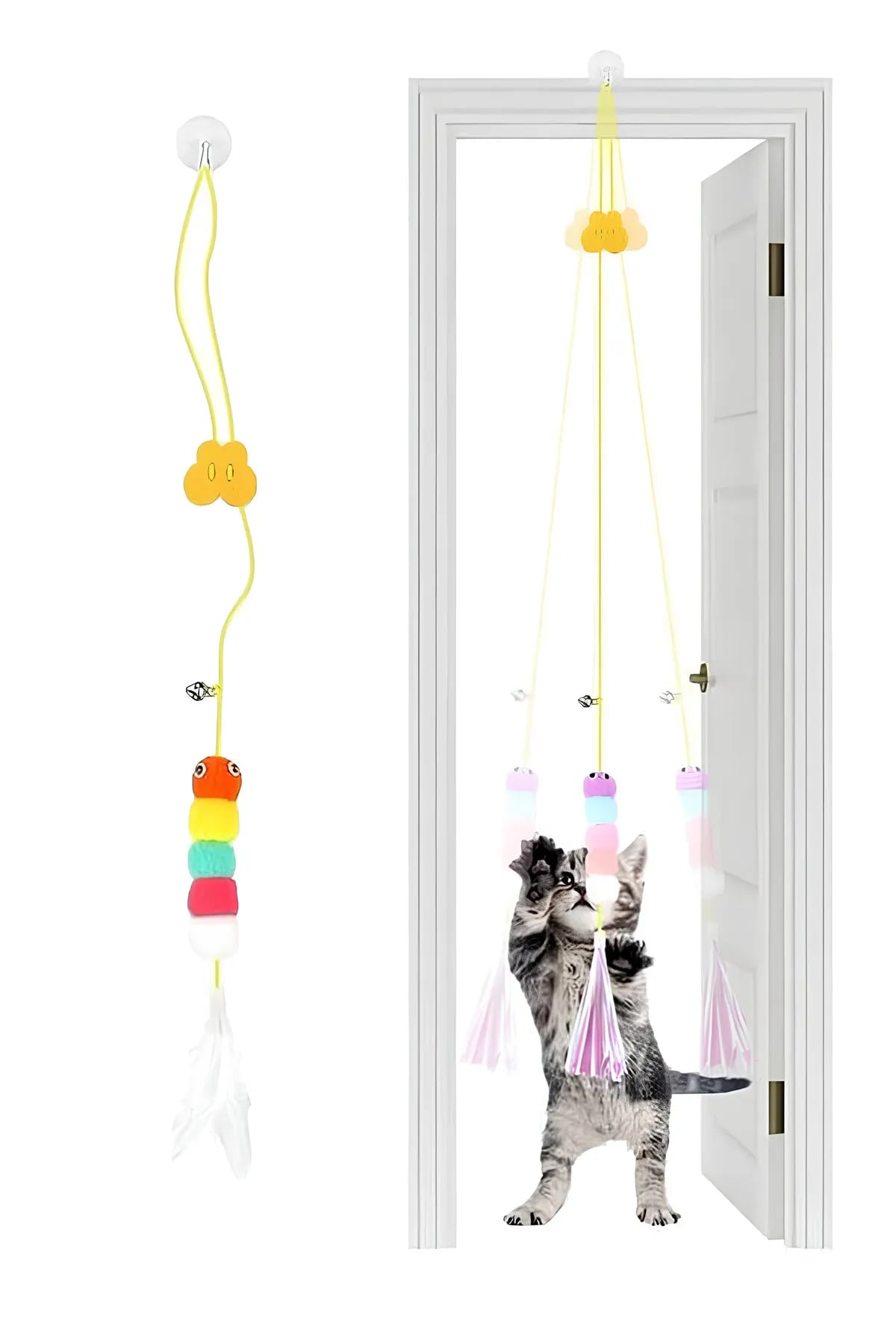 🐭SOLUCAN ELASTİK KEDİ OYUN OLTASI - dibidip