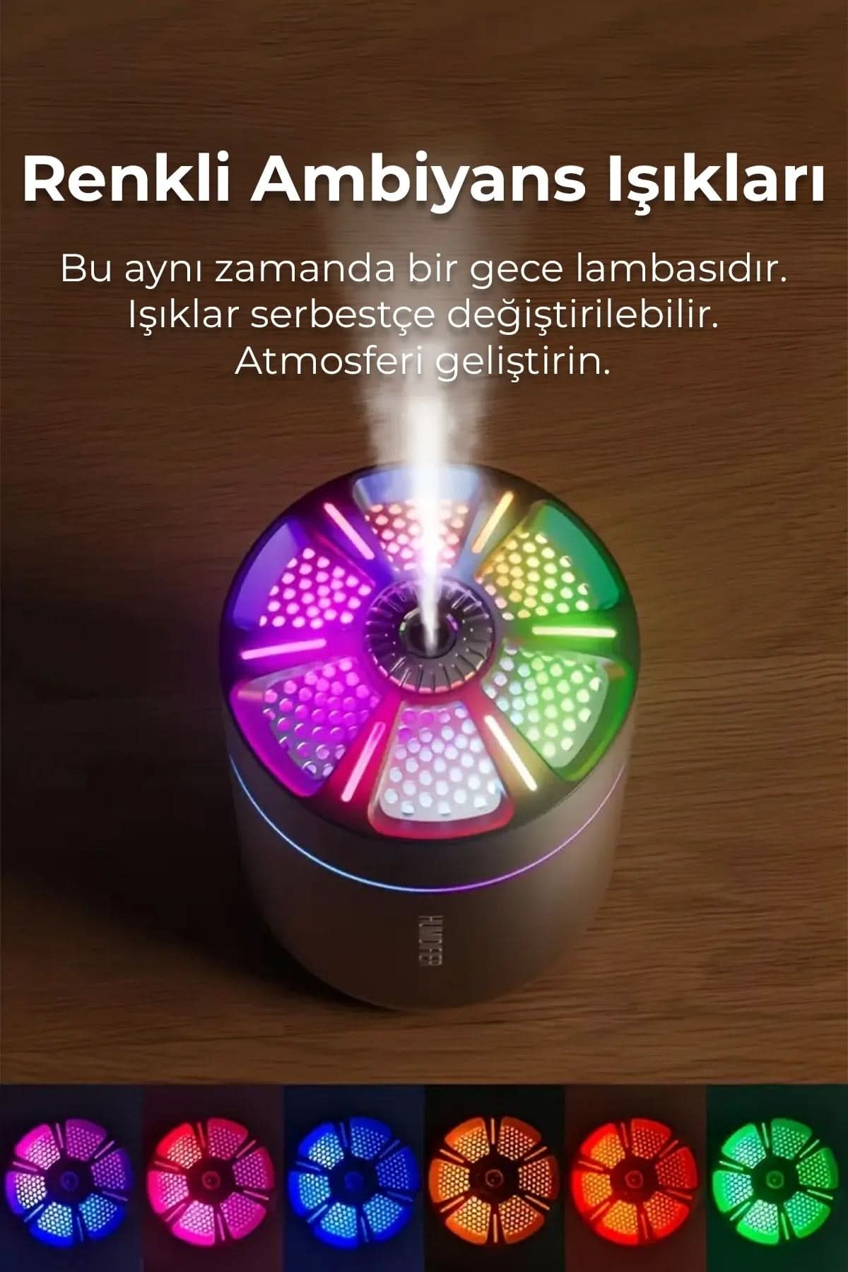 🌈YUVARLAK RGB BUHAR MAKİNESİ - dibidip