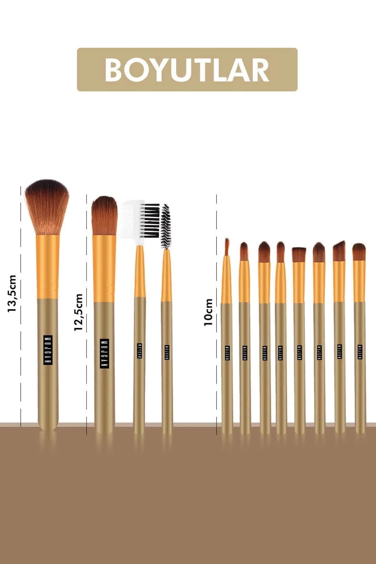 💄12'Lİ METAL KUTULU MAKYAJ FIRÇA SETİ - dibidip