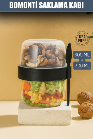 QLUX L-00978 BOMONTİ 2 BÖLMELİ BOWL YOĞURT KABI