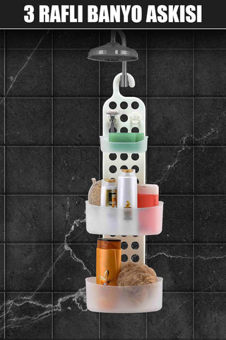 QLUX L-00791 AYARLANABİLİR RAFLI BANYO ASKISI