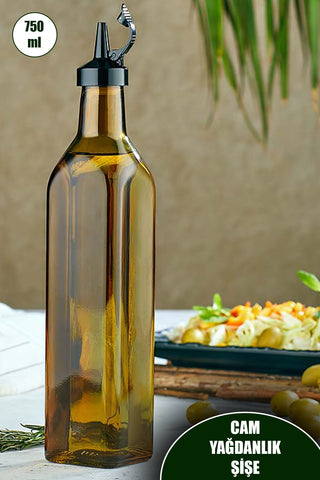 QLUX C-00407 750 ML CAM ORGANİK YAĞDANLIK ŞİŞE