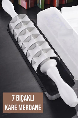 7 Çelik Bıçaklı Mantımatik Mantı Kesici Merdane Pratik Mantı Kesme Aparatı