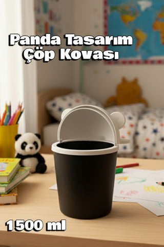 QLUX L-00988 PANDA MİNİ MASA ÜSTÜ ÇÖP KOVASI