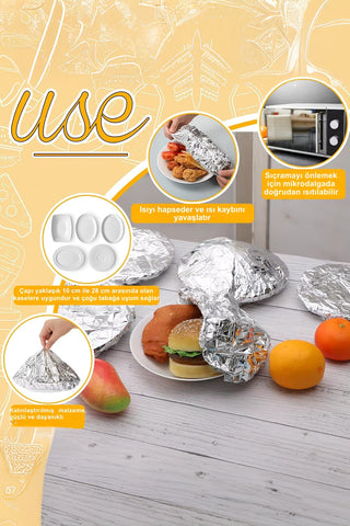 10 ADET ALÜMİNYUM ISI YALITIMLI KAPAK