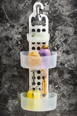 QLUX L-00791 AYARLANABİLİR RAFLI BANYO ASKISI