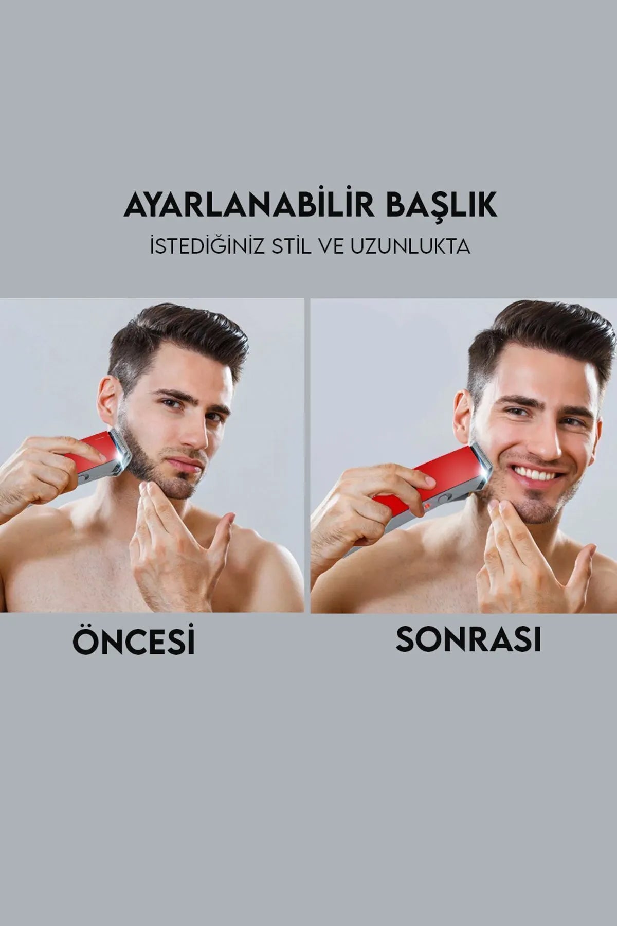 💇3 BAŞLIKLI SAÇ SAKAL TIRAŞ MAKİNESİ - dibidip