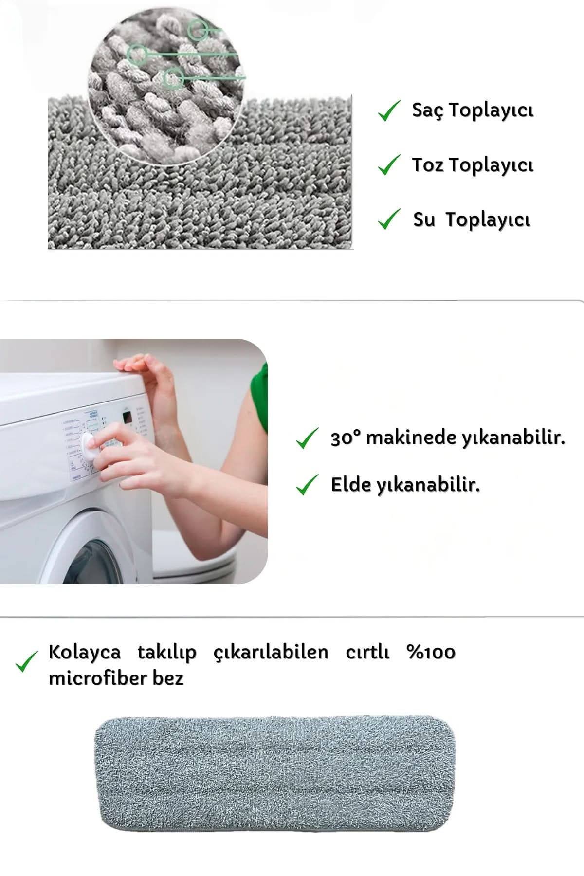 🧹360° DÖNEN SU PÜSKÜRTMELİ MOP - dibidip