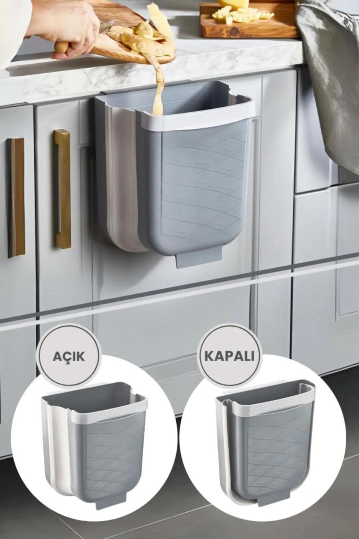 ♻️ 6 LİTRE KATLANABİLİR ÇÖP KOVASI - dibidip