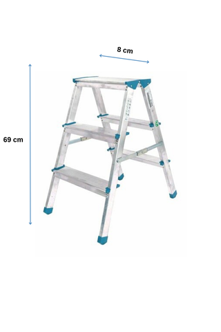 3+3 ÇİFT BASAMAKLI METAL MERDİVEN