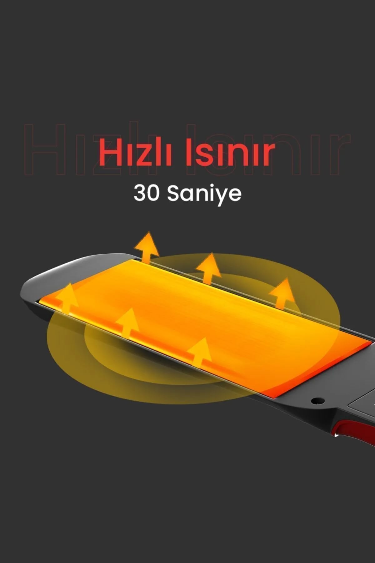🎯KIRMIZI SERAMİK KAPLI SAÇ DÜZLEŞTİRİCİ - dibidip