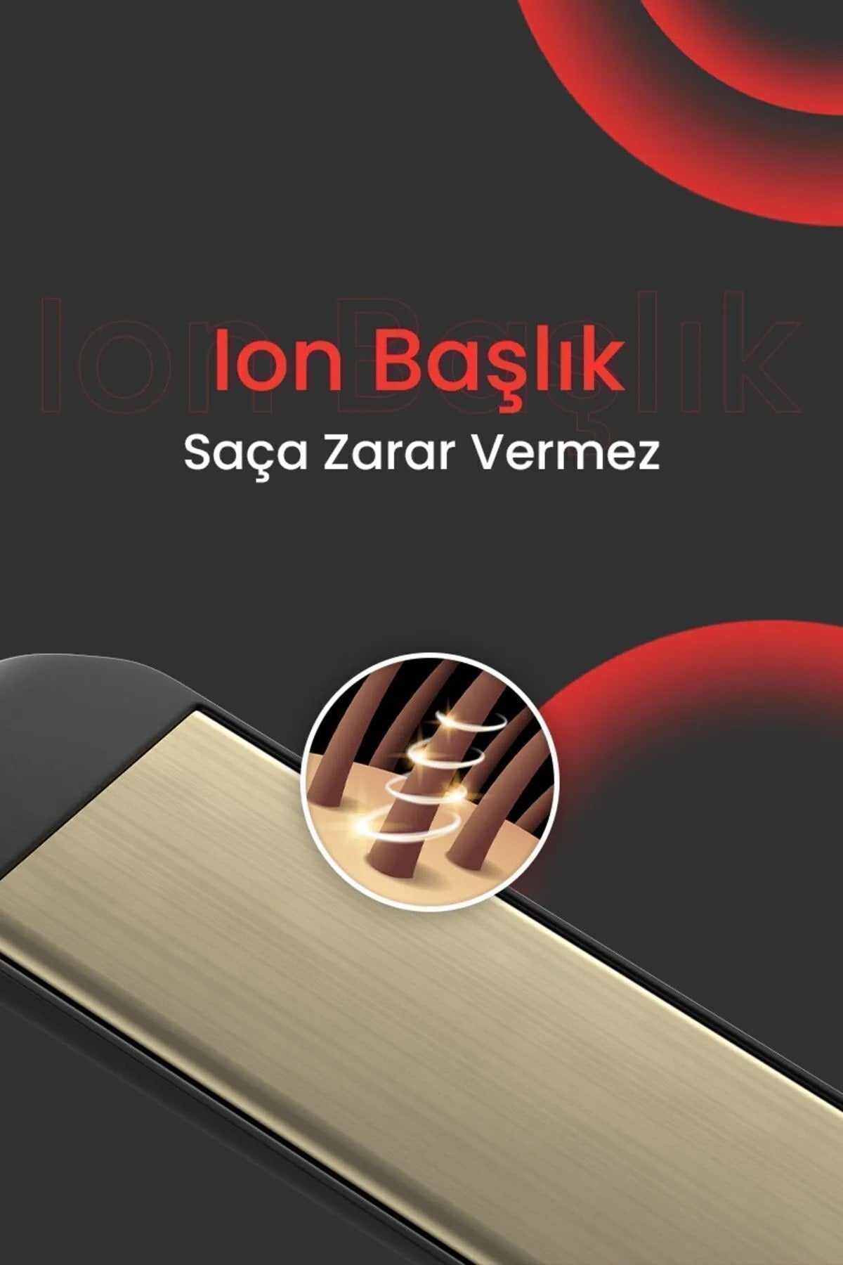 🎯KIRMIZI SERAMİK KAPLI SAÇ DÜZLEŞTİRİCİ - dibidip