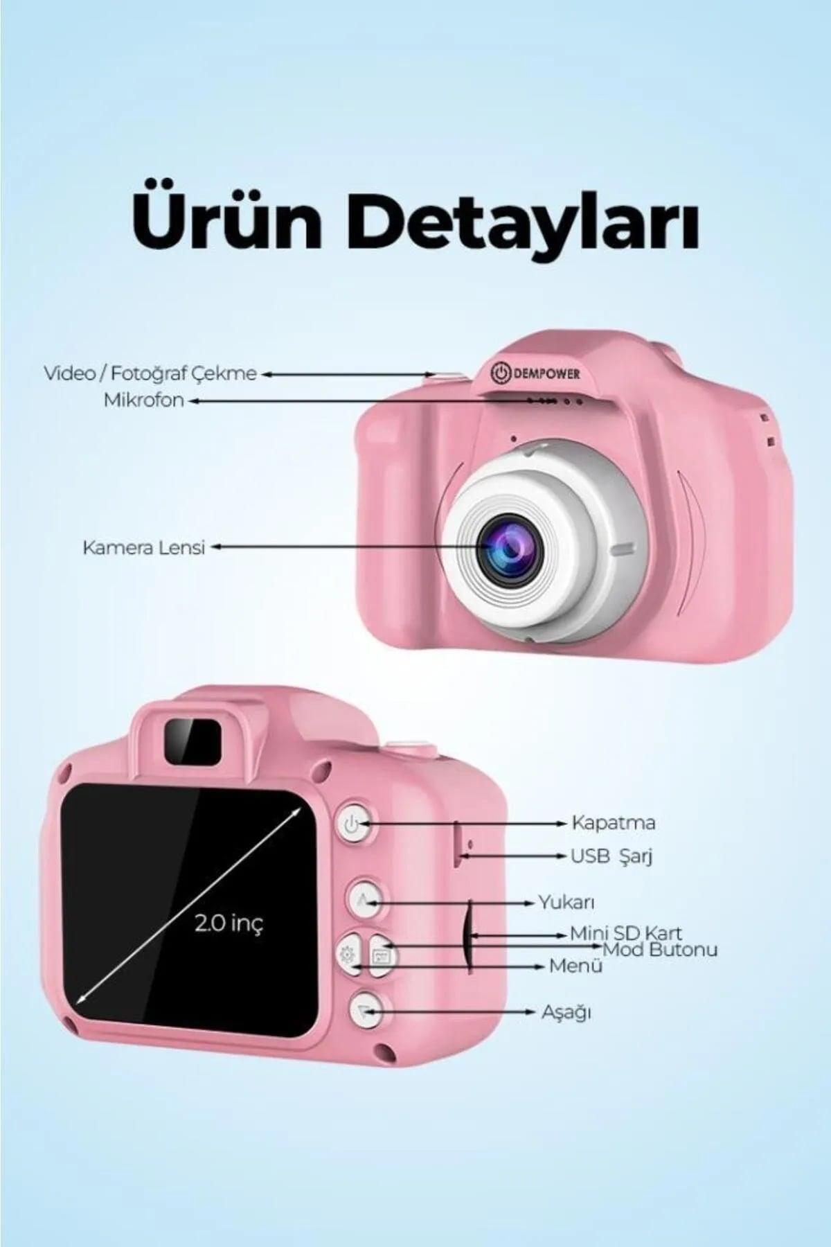 📷PEMBE DİJİTAL FOTOĞRAF MAKİNESİ - dibidip
