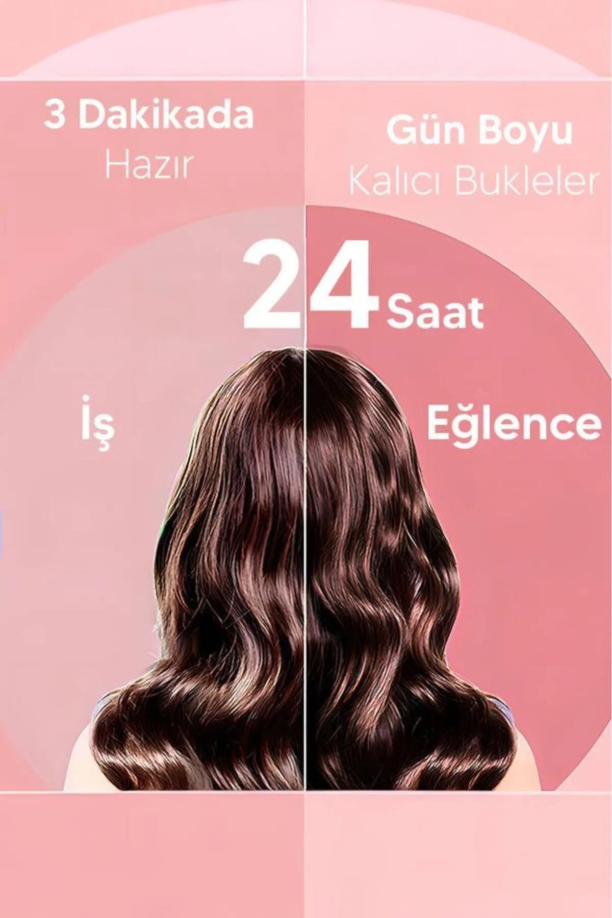💁PEMBE OTOMATİK DÖNEBİLEN BUKLE MAKİNESİ - dibidip