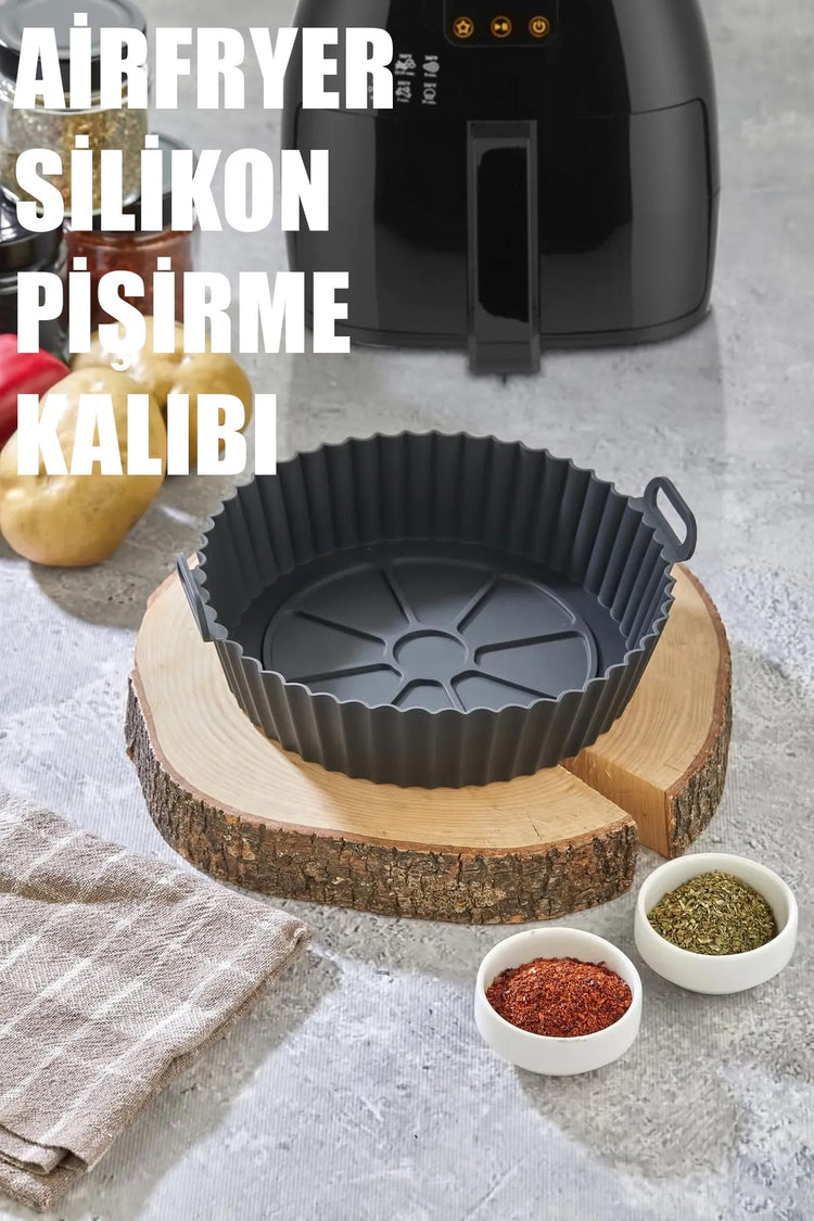 🍳AIRFRYER SİLİKON PİŞİRME KABI - dibidip