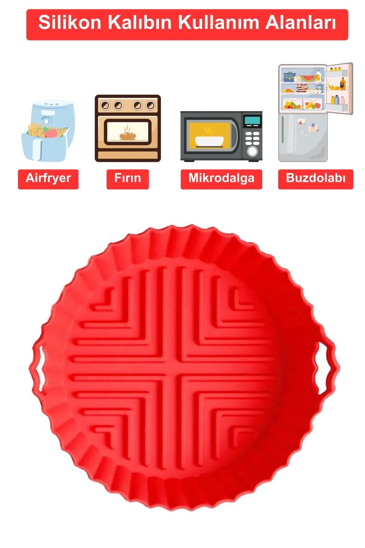 🍳AIRFRYER SİLİKON PİŞİRME KABI - dibidip