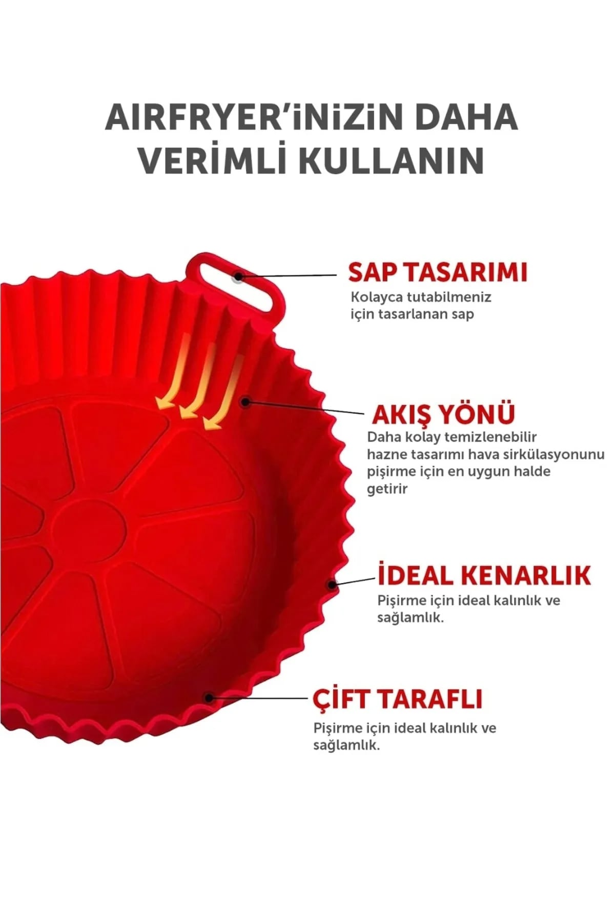 🍳AIRFRYER SİLİKON PİŞİRME KABI - dibidip