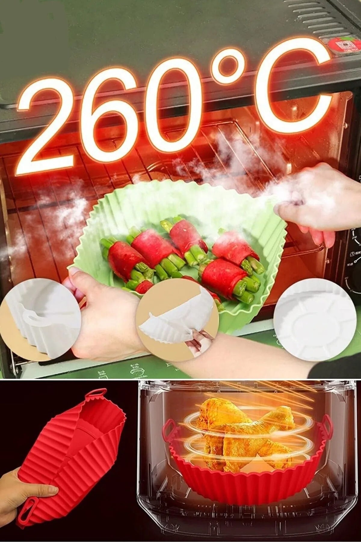 🍳AIRFRYER SİLİKON PİŞİRME KABI - dibidip