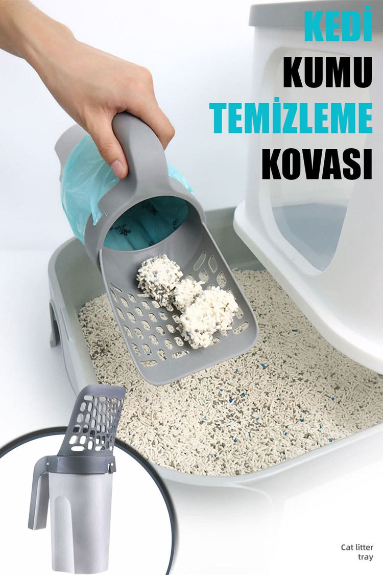 🐾 KEDİ KUMU TEMİZLEME KOVASI - dibidip