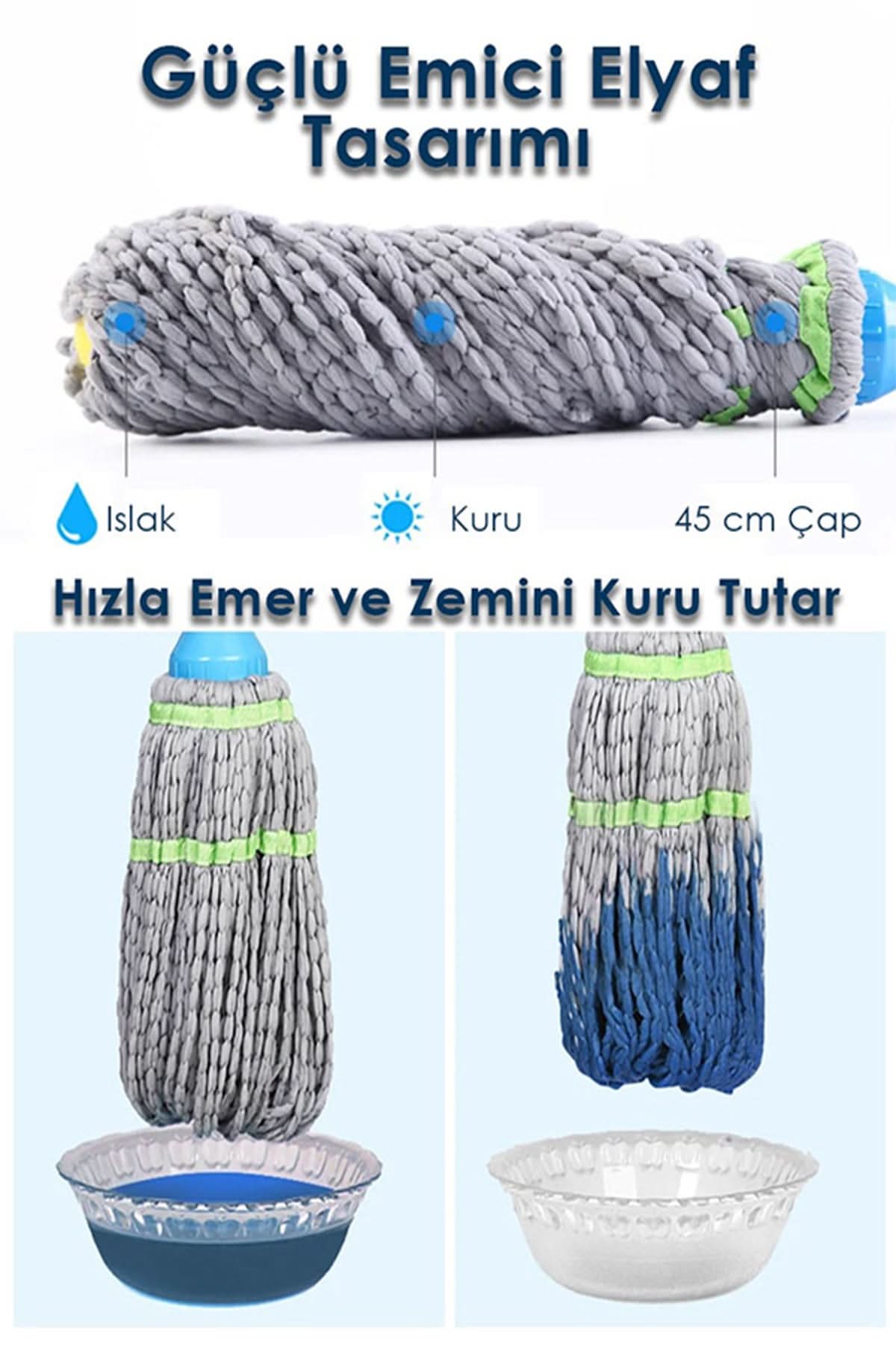 🧼KENDİNDEN SIKMALI TWISTER MOP - dibidip