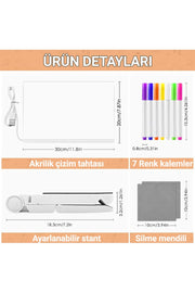 🎨LED IŞIKLI ÇİZİM TABLETİ - dibidip