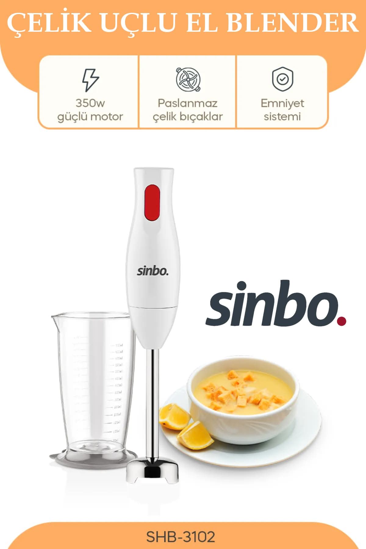 SİNBO SHB-3102 EL BLENDER - dibidip