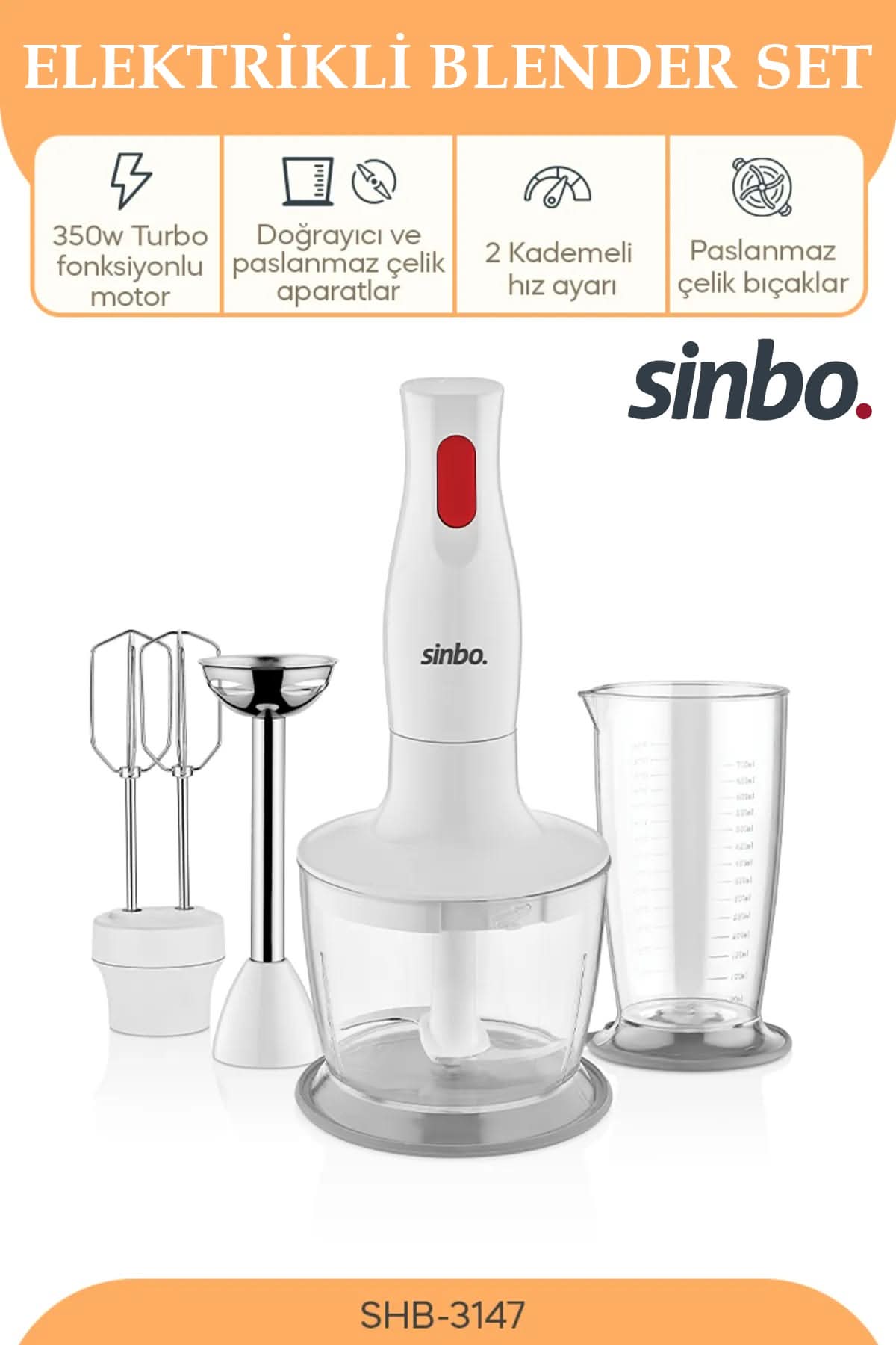 SİNBO SHB-3147 BLENDER SET - dibidip