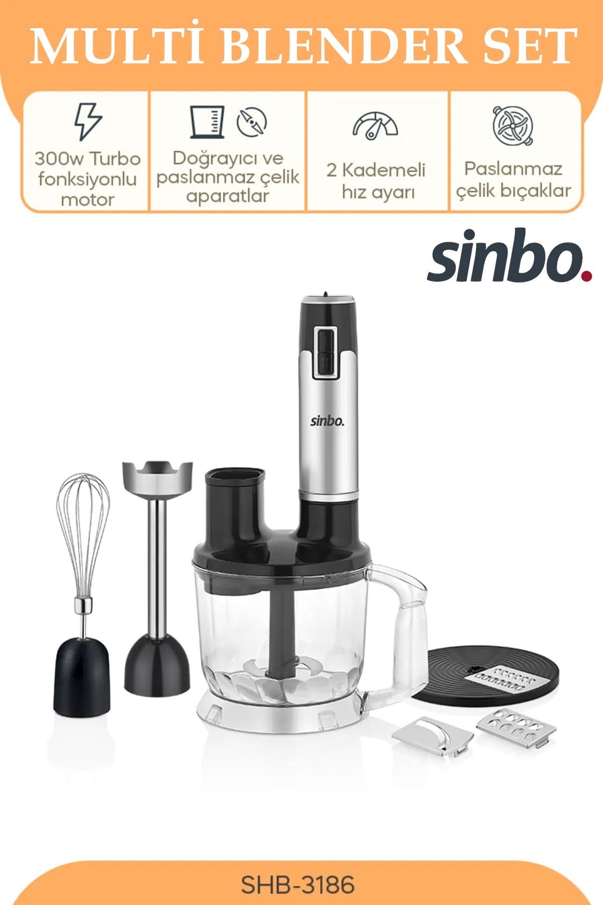 SİNBO SHB-3186 MULTİ BLENDER SET - dibidip