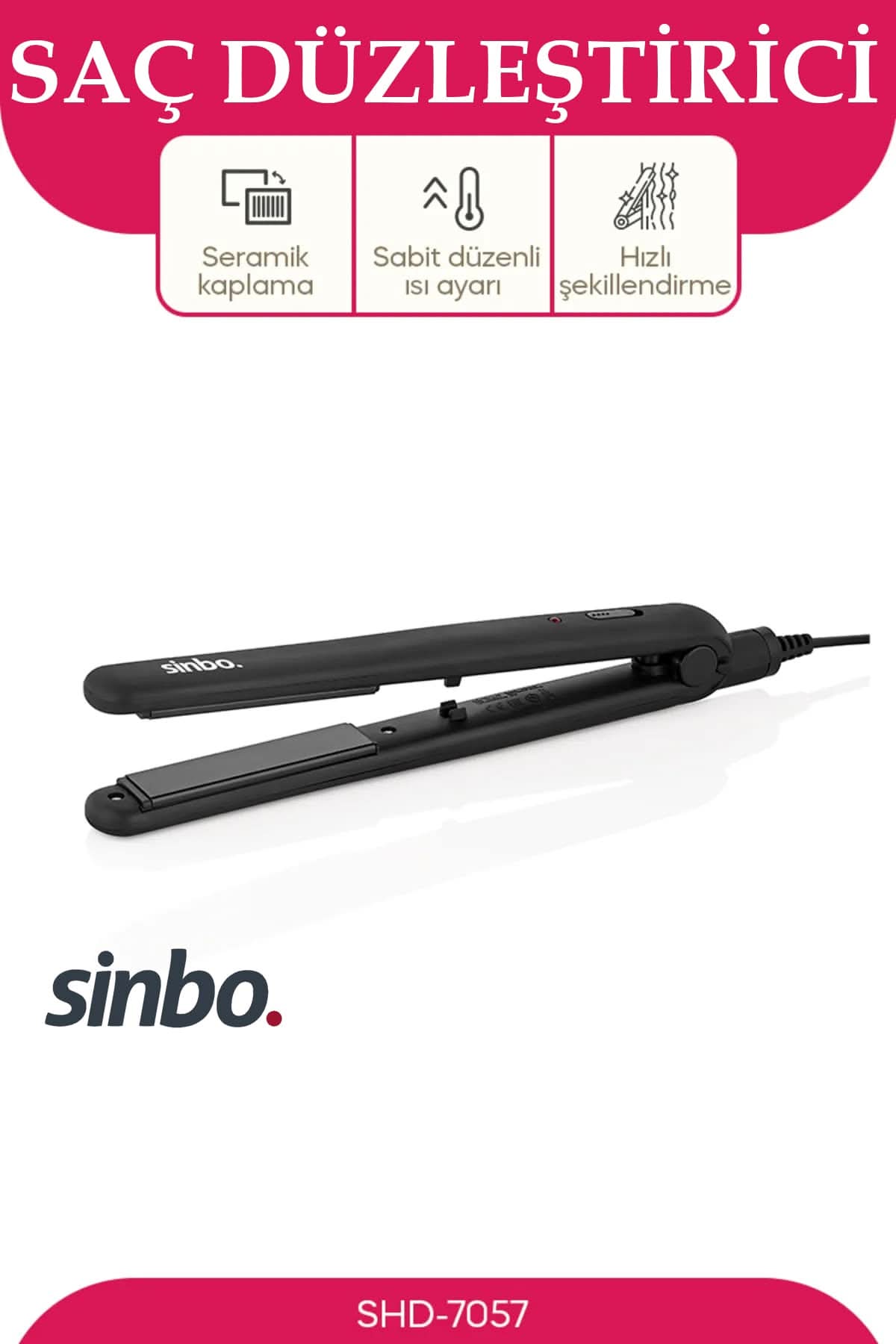 SİNBO SHD -7057 SAÇ DÜZLEŞTİRİCİ - dibidip