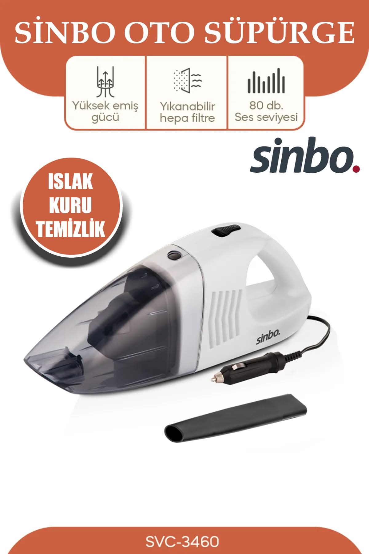 SİNBO SVC-3460 OTO SÜPÜRGE - dibidip