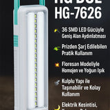 🔦HG DUE FİŞ ŞARJLI IŞILDAK FENER - dibidip