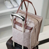 ALAS-07578 DERİ KULPLU AYAKKABI SEYAHAT ÇANTASI BEJ - dibidip 