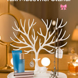 💍BEYAZ GEYİK TASARIMLI TAKI MÜCEVHER STANDI - dibidip